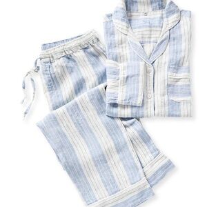 Striped Blue and White  Pajamas